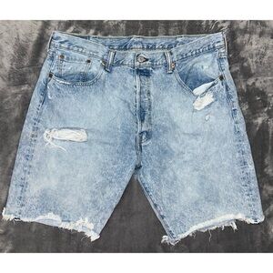 Levi’s 501 Distressed Button Fly Jean Shorts